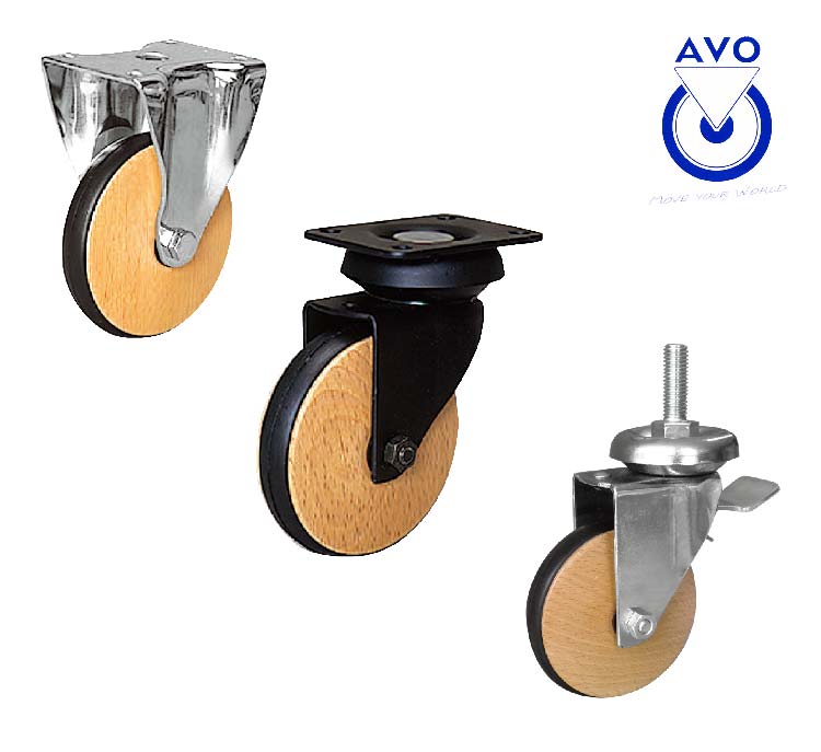 Bánh xe đẩy bằng gỗ