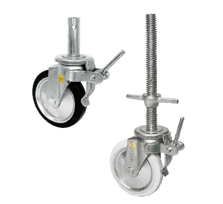 Bánh xe đẩy linh động dùng cho giàn giáo   SJ dạng kích vít/SC dạng cọc giáo